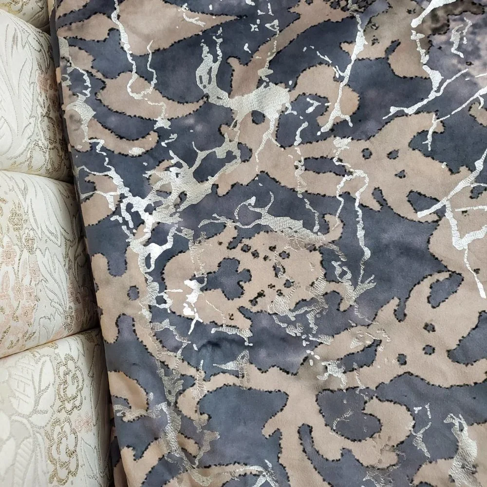 Callisto Home Velvet Metallic Queen Size Luxury Duvet Cover Set